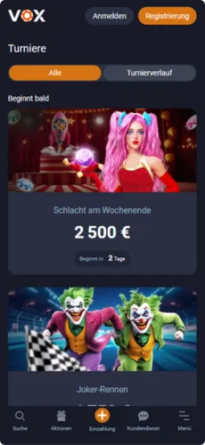 Vox Casino turniere