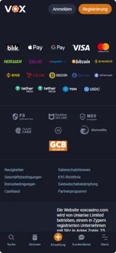 Trusted Vox Casino